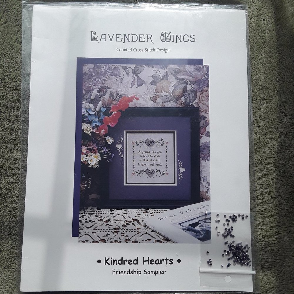 Lavender Wings Kindred Hearts Cross Stitch Chart